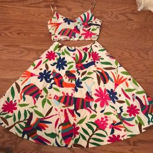 Anthropology otomi print two piece outfit!